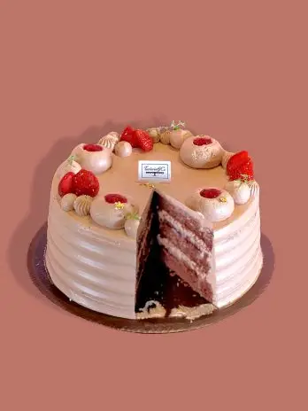 CHOCOLATE HAZELNUT BERRY CAKE